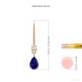 thumbnail image 2 of ANGARA Lab Grown Pear Sapphire Drop Earrings with Lab Diamond for Women in 14K Rose Gold (Size-6x4mm) | September Birthstone, Anniversary, Jewelry Gift for Women | Lab-Grown Blue Sapphire Earrings, 2 of 5