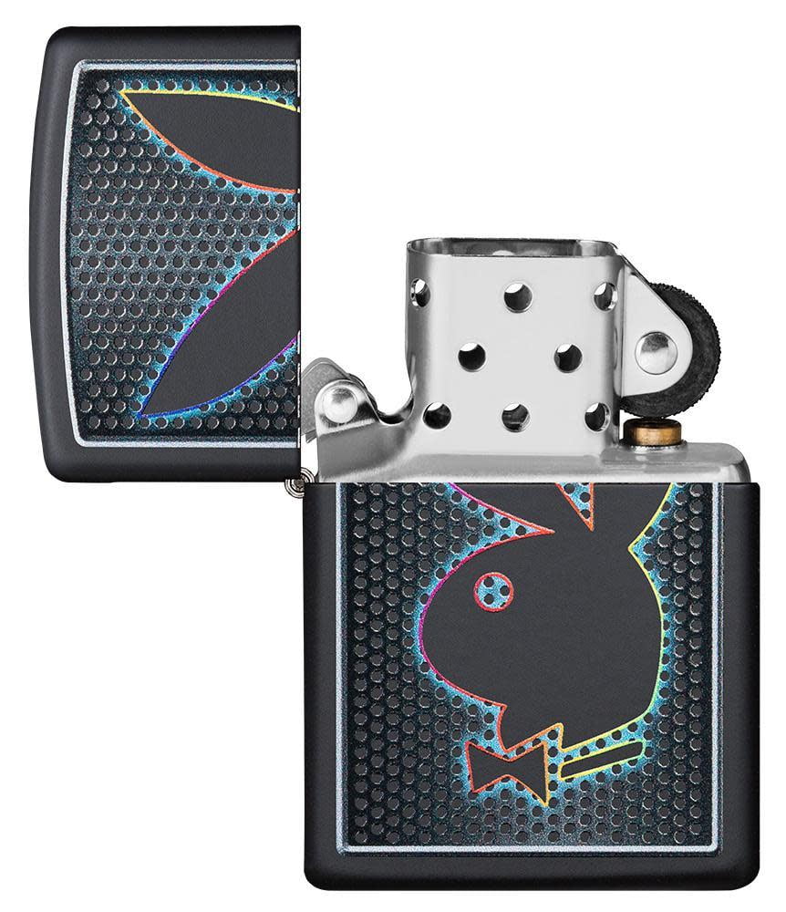 Zippo Playboy Multi Color Bunny Black Matte Pocket Lighter