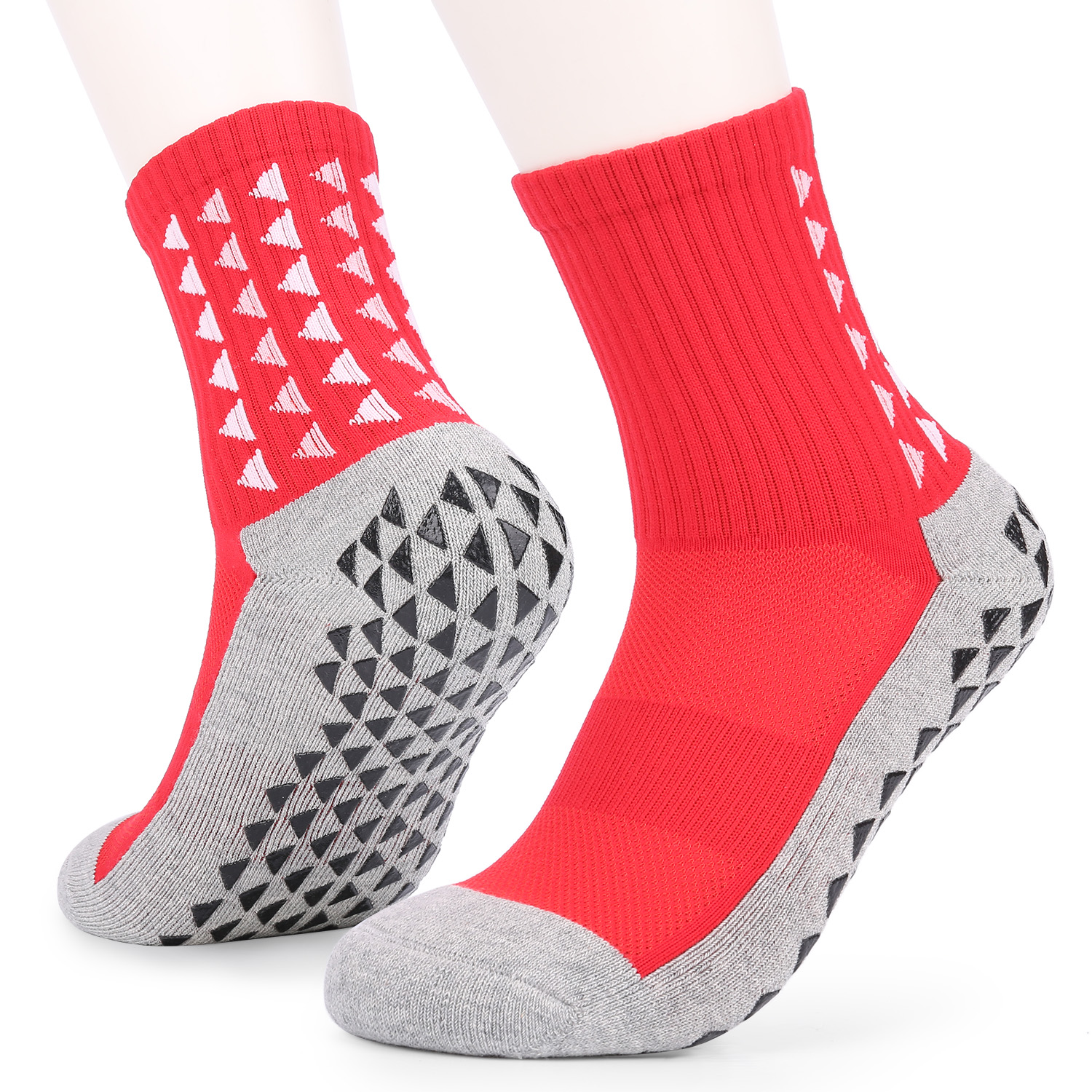 Anself Men's Anti Slip Football Socks Athletic Long Socks Absorbent