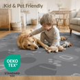 thumbnail image 4 of ODIKA 3'x5' Grey Charcoal Geometric Design Washable Accent Rug Abstract Shapes with Modern Flair for Bedside, Nursery Room, Pet Friendly & Non-Shedding, 4 of 7