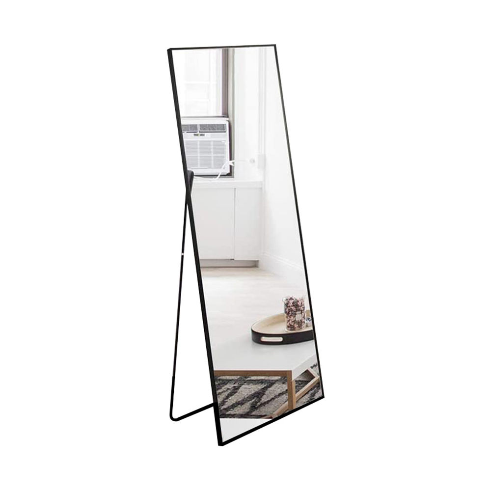 Full Length Mirror Leaning Mirror with Metal Frame Wall Mounted Mirror