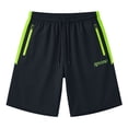 thumbnail image 2 of Daiosportswear Men'S Quick Dry Running Shorts, Elastic Drawstring Waist Nylon-Spandex Sports Shorts with Zipper Pockets Blue 10(XL), 2 of 7