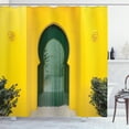 thumbnail image 1 of Ambesonne Orient Shower Curtain, Old Eastern Building, 69"Wx84"L, Green Yellow, 1 of 3