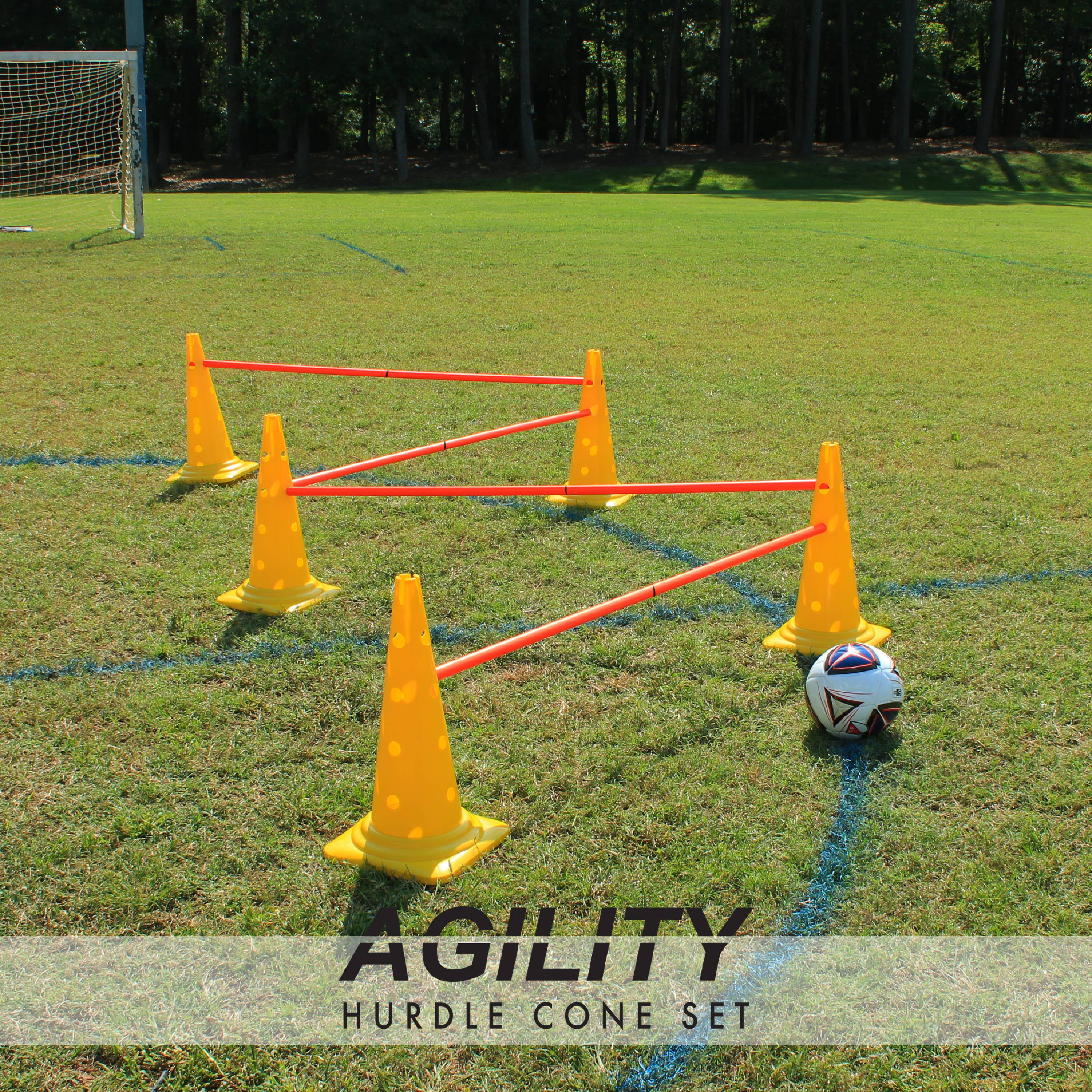 8 Agility Cones and 4 Agility Rods and Rehabilitation Lord Anson Trade; Dog Agility Hurdle Cone Set Agility Canine Agility Training Set Obedience 