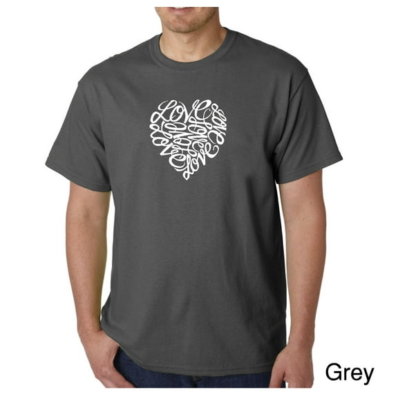 LA Pop Art Men's Word Art T-Shirt - LOVE