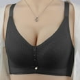 thumbnail image 2 of safuny Push-Up Bra for Women Ultra Light Lingerie Fashion Comfortable Lace Beauty Back Strap Wrap Plus Size Comfort Daily Brassiere Underwear Steel Ring Free Wireless Black 34, 2 of 3
