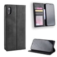 thumbnail image 2 of Compatible with iPhone XR Case Magnetic Closure Vintage Pattern PU Leather Wallet Cover with Card Slots-Black, 2 of 5
