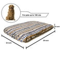 thumbnail image 2 of Tribal Pet Bed, Watercolor Chevron Zigzags Brush Strokes Herringbone Lines, Chew Resistant Pad for Dogs and Cats Cushion with Removable Cover, 24" x 39", Navy Blue Orange Black, by Ambesonne, 2 of 4