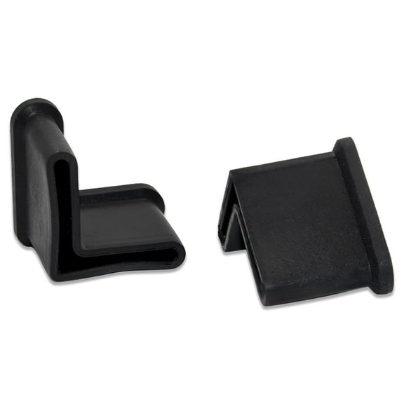 Flyshop 4PCS L Shaped PVC Chair Leg Caps Non-Slip Noise Reduction Protective Caps Durable Chair Leg Tips Floor Protectors End Cap to Prevent Scratches of Floor, 30 x 30mm Black