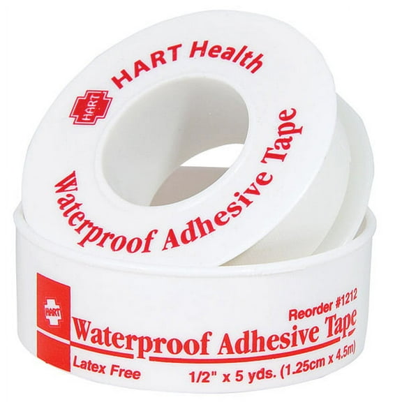 HART Health Adhesive Cloth Tape, 1/2" x 10 yd, White, 1/Roll (12 Units)