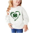 thumbnail image 5 of Posijego Kids Toddler St Patrick's Day Sweatshirts Clover Printed Long Sleeve Shirt Kids Pullover Tops, 5 of 5