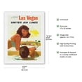 thumbnail image 2 of Las Vegas USA - United Air Lines - Vintage Airline Travel Poster by Stan Galli - Japanese Unryu Rice Paper Art Print (Unframed) 17 x 22 in, 2 of 4