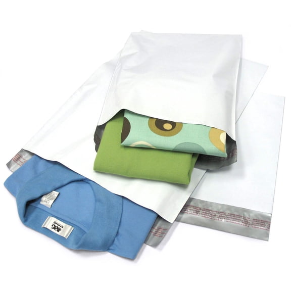 White POLYJACKET® White Flat Poly Mailers #1 - 6.25 x 9 (QTY: 1000)