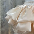 thumbnail image 3 of Yvsxxv Champagne Tiered Ruffle Short Skirt, Elastic Waist Sweet Summer Skirt, 23.62-29.53inch Waist, 3 of 7