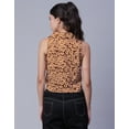 thumbnail image 3 of Moomaya Womens Printed Sleeveless Top, Collared Casual Summer Top, 3 of 9
