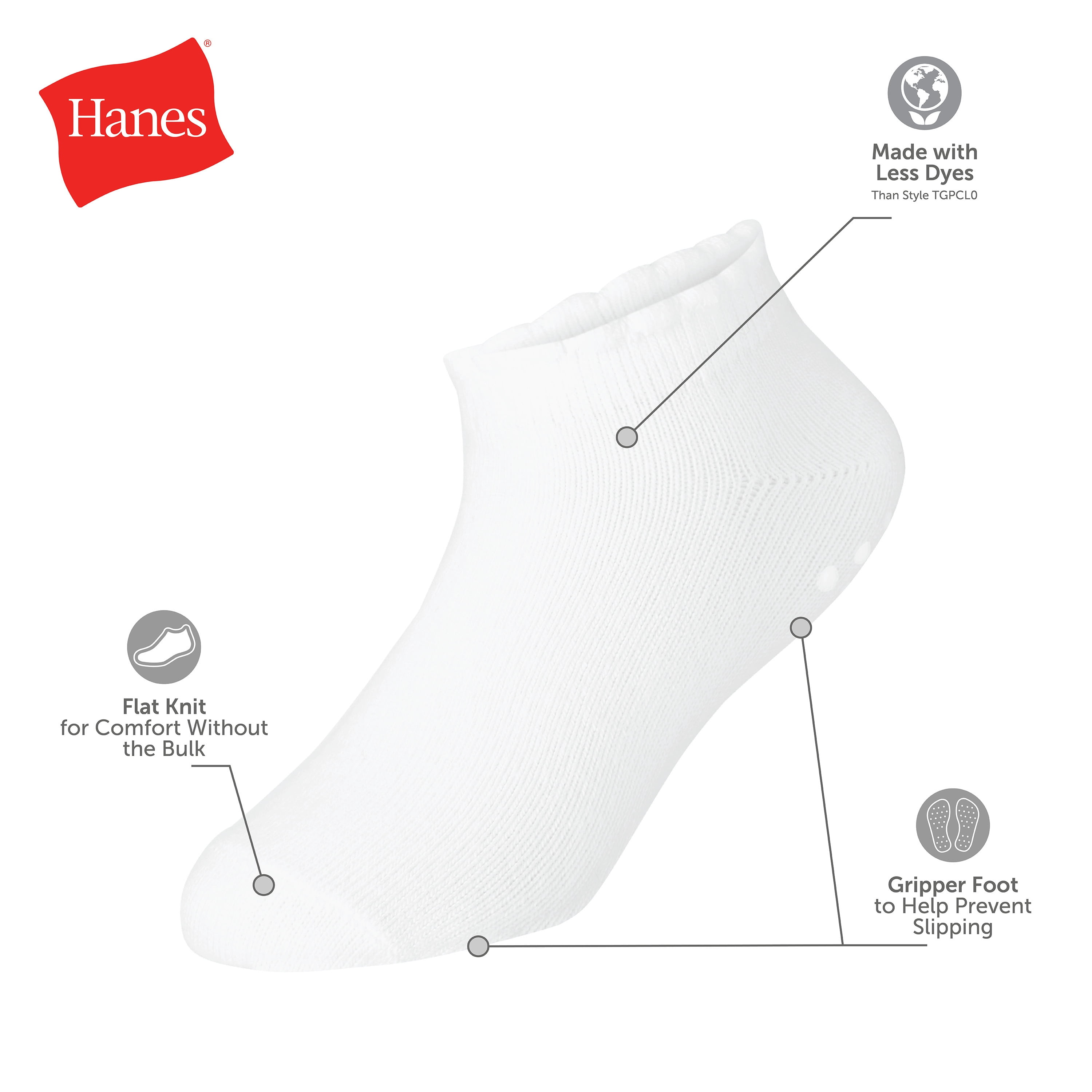 Hanes Girls Low-Cut Socks, 6 Pairs, Pure Comfort SuperSoft Low-Cut Socks for Infant and Toddler Girls