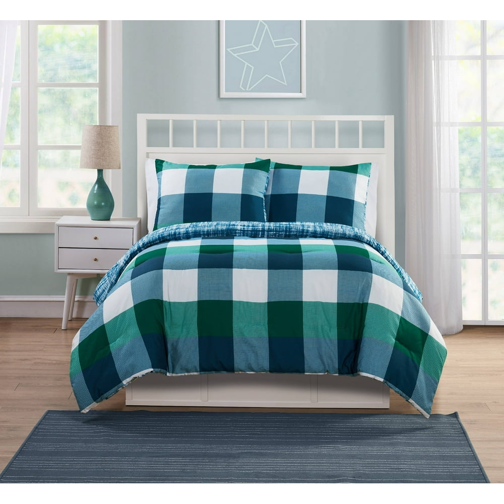VCNY Home Quest Plaid Bedding Comforter Set