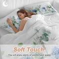 thumbnail image 4 of Queen 4 Piece Bedding Set Spring Flower Green Eucalyptus Leaves Soft Breathable Duvet Cover and Pillowcase, Hydrangea Floral Still Life Duvet Cover Set Bed Sheets for Bedroom Dormitory Guest Room, 4 of 9