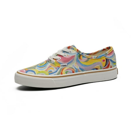 

Women‘s Colorful Rainbow Graffiti Sneakers Fashion Round Toe Lace Up Canvas Shoes Casual Skate Shoes