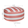 thumbnail image 2 of Boston Outdoor Cabana Stripe Inflatable Pouf Orange 22 X 22, 2 of 3