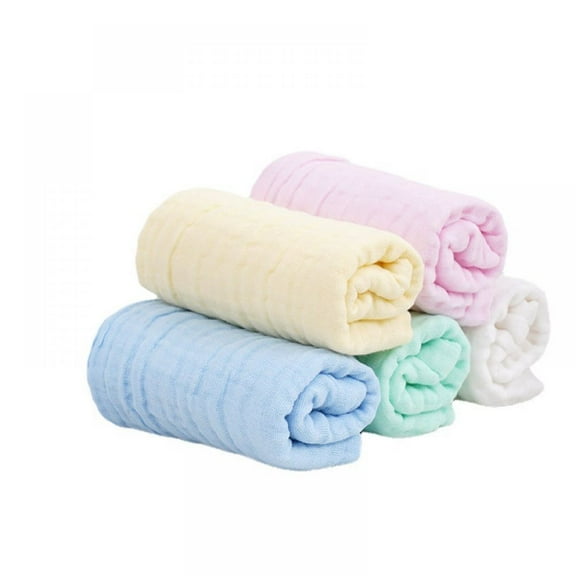 Comfortable Muslin Washcloths, Natural Cotton Absorbent Soft Newborn Baby Towels, Safe And Super Soft For Sensitive Skin, Multi-Purpose Use Including Bathing, Feeding, And