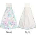 thumbnail image 3 of 1 Pcs Hanging Towels, Dish Towels Rainbow Color Llama Heart Absorbent Hand Towels with Hanging Loop Washcloth for Bathroom Kitchen, 3 of 6