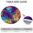 thumbnail image 6 of Colorful Tropical Leaf Pattern Round Fitted Tablecloth with Elastic Edge,Dining Table Cover Waterproof,Outdoor Round Tablecloth for Camping,Dining,Indoor and Outdoor, 6 of 7