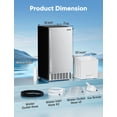 thumbnail image 3 of Coolski 15" W Commercial Under Counter Ice Maker, 100 lbs/Day, Bulit-in Machine, 3 of 9