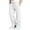 White, variant on CYRBOKO Boys Fleece Lined Sweatpants, Thermal Elastic Drawstring Waist Fall Winter Casual Athletic Pants with Pockets Dark Gray Size 10-12 T