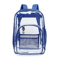 thumbnail image 3 of MuXiKeJi Clothes Clear Backpacks for School, Large Heavy Duty Bookbag, See Through Transparent Back Pack for Work Sport Travel - Leopard Pink, 3 of 4