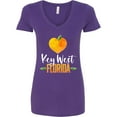 thumbnail image 3 of Inktastic Key West Florida Orange in Heart Women's V-Neck T-Shirt, 3 of 5