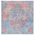 thumbnail image 2 of SAFAVIEH Serapi Skylar Oriental Machine Washable Area Rug, Red/Blue, 6'7" x 6'7" Square, 2 of 13
