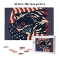 thumbnail image 6 of Rateoe Patriotic Bulldog Art Pattern Wooden Picture Puzzle ,1000 Piece Jigsaw Puzzle ,Family Fun Puzzle, Home Décor Puzzle, Gift Puzzle(Vertical style), 6 of 9