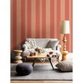 thumbnail image 2 of A-Street Prints Brynn Coral Paisley Stripe Wallpaper, 20.5-in by 33-ft, 56.4 sq. ft, 2 of 3
