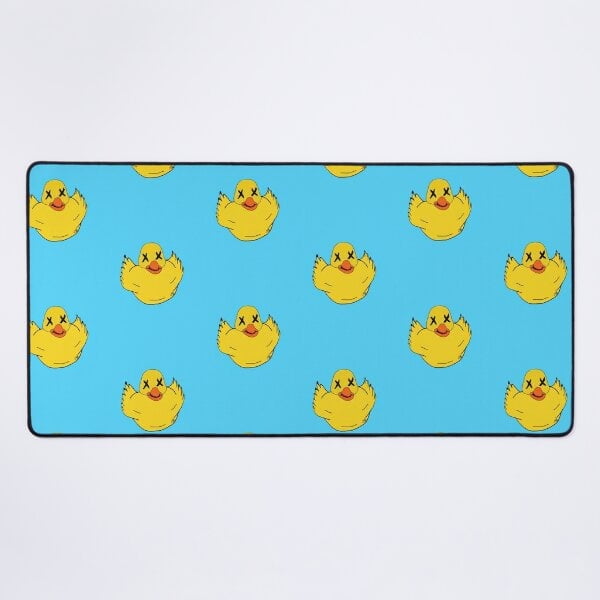 NUEVA alfombrilla de escritorio con diseño de patito de goma y fondo azul
