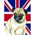 thumbnail image 1 of Pug With English Union Jack British Flag Flag Garden Size, 1 of 1