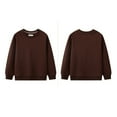 thumbnail image 4 of QUDDERR Chandails en Molleton pour Enfants Garçons Filles Couleurs Unies Col Rond Pull Unisexe Manches Longues Printemps Automne Taille 2-7T, 4 of 8