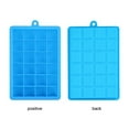 thumbnail image 7 of Ice Cube Tray, Silicone Square Ice Trays Easy Release Stackable Ice Cube Mold with Removable Lid, 24 Cavity (2 Pack, Sky Blue), 7 of 7