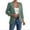 Green women summer cardigan a1, variant on Women Summer 3/4 Sleeve Eyelet Open Front Cardigan Blazer Casual Solid Cover Up Jackets for Beach Vacation Lightweight Office Fashion Tops, Green 2XL
