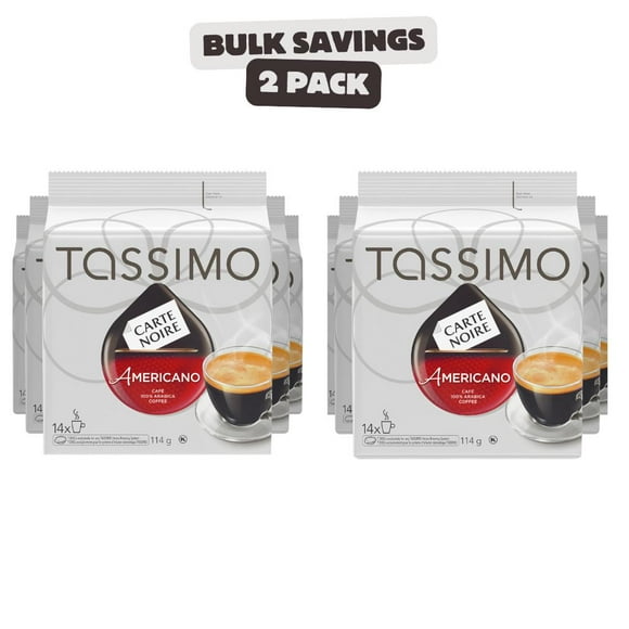 2 x Tassimo Carte Noire Americano Coffee Single Serve T-Discs, 114g (5 Boxes of 14 T-Discs)