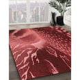 thumbnail image 3 of Ahgly Company Machine Washable Indoor Rectangle Transitional Cranberry Red Area Rugs, 2' x 4', 3 of 7