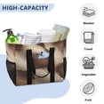 thumbnail image 5 of Large Capacity Handheld Storage Bag, Thickened Travel Organizer Bag for Picnic, Luggage & Clothing Brown Snake Skin Pattern, 5 of 7