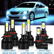 H1 9005 High&Low Beam for Nissan Altima 2002 2003 2004 LED Headlights 9006 Fog Lights 6pcs