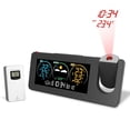 thumbnail image 1 of Reloj de Proyección Electrónico con Enchufe USB, Estación Meteorológica Electrónica, Higrómetro de Proyección, Pantalla A Color, Reloj Despertador Digital, 1 of 5