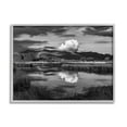 thumbnail image 4 of Stupell Industries Puffy Cloud Over Mountain Grassy Marsh Landscape Photograph Gray Framed Art Print Wall Art, Design by Steve Smith, 4 of 5