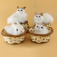 thumbnail image 3 of Lovely Simulation Animal Doll Plush Mini Basket Cat Rabbit Dog Kids Xmas Toy, 3 of 8