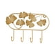 thumbnail image 2 of Gancho de pared con forma de hoja de ginkgo | Ganchos decorativos de hierro para llaves, abrigos y sombreros | Organizador multigancho para entrada, pasillo y dormitorio, 2 of 6