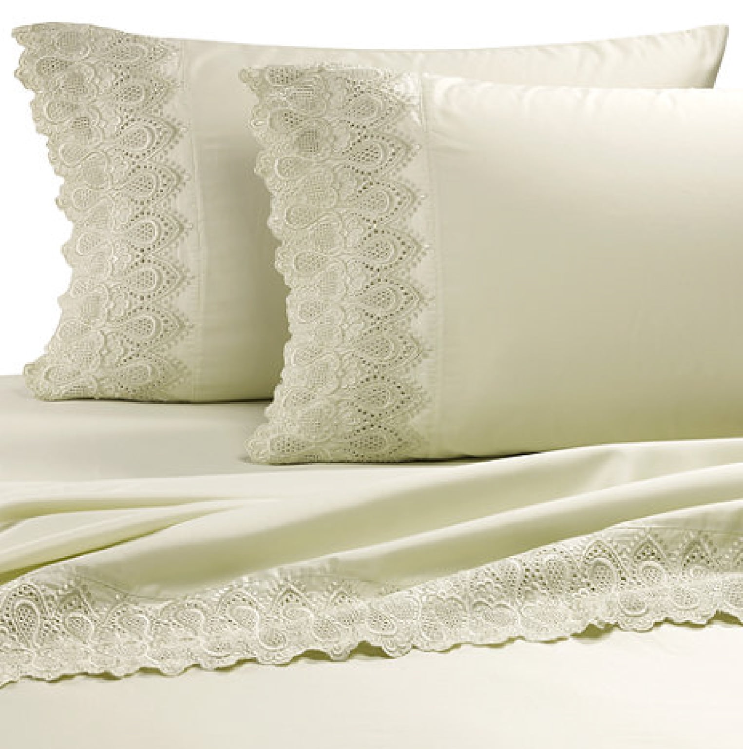 Luxury Lace 600 thread count cotton rich 4pc Queen Sheet Set by Grace