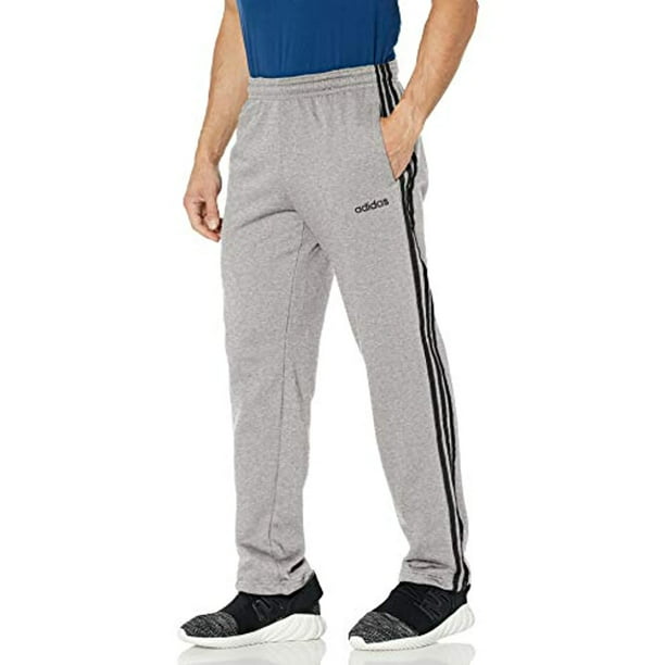 adidas mens Essentials 3-Stripes Fleece Pants Jogger Dark Grey Heather ...