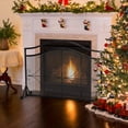 thumbnail image 3 of Gymax Single Panel Fireplace Screen Free Standing Spark Guard Fence for Baby Pet Safe, 3 of 10